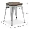 Banco Bar - Design Industrial - Madeira e Aço - 45cm - Nova Edição - Stylix image 7