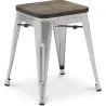 Banco Bar - Design Industrial - Madeira e Aço - 45cm - Nova Edição - Stylix image 7