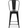 Banco bar com encosto - Design industrial - 60cm - Nova edição - Stylix image 7
