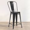 Banco bar com encosto - Design industrial - 60cm - Nova edição - Stylix image 7