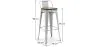 Banqueta de bar - desenho Industrial - Madera y Acero - 76cm - Stylix image 7