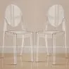 Conjunto de 2 cadeiras de jantar transparentes - Victoria Queen image 7