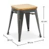 Banco Bar - Design Industrial - Madeira e Aço - 45cm - Nova Edição - Stylix image 7