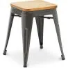 Banco Bar - Design Industrial - Madeira e Aço - 45cm - Nova Edição - Stylix image 7
