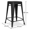 Banco Bar - Design Industrial - Aço Mate - 60cm - Nova Edição - Stylix image 7