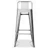 Banco Bar com Encosto - Desenho Industrial - 76cm - Nova Edição - Stylix image 7