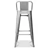 Banco Bar com Encosto - Desenho Industrial - 76cm - Nova Edição - Stylix image 7