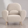 Poltrona com Braços - Estofada em Tecido Bouclé - Belise image 7