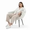 Poltrona com Braços - Estofada em Tecido Bouclé - Eila image 7