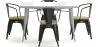 Pack Mesa de Jantar e 4 Cadeiras de Jantar com Braços Desenho Industrial - Nova Edição - Bistrot Stylix image 7