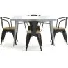 Pack Mesa de Jantar e 4 Cadeiras de Jantar com Braços Desenho Industrial - Nova Edição - Bistrot Stylix image 7