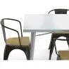Pack Mesa de Jantar e 4 Cadeiras de Jantar com Braços Desenho Industrial - Nova Edição - Bistrot Stylix image 7