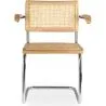 Cadeira de Jantar com Braços - Design Vintage - Madeira e Rattan - Bruna image 7