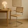 Cadeira de Jantar com Braços - Design Vintage - Madeira e Rattan - Bruna image 7