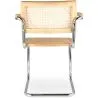 Cadeira de Jantar com Braços - Design Vintage - Madeira e Rattan - Bruna image 7
