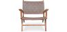 Poltrona de Salão com Apoios de Braço - Poltrona Design Boho Bali - Madeira e Couro - Recia image 7