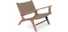 Poltrona de Salão com Apoios de Braço - Poltrona Design Boho Bali - Madeira e Couro - Recia image 7