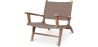 Poltrona de Salão com Apoios de Braço - Poltrona Design Boho Bali - Madeira e Couro - Recia image 7