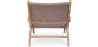 Poltrona de Salão com Apoios de Braço - Poltrona Design Boho Bali - Madeira e Couro - Recia image 7
