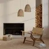Poltrona de Salão com Apoios de Braço - Poltrona Design Boho Bali - Madeira e Couro - Recia image 7
