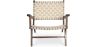 Poltrona de Salão com Apoios de Braço - Poltrona Design Boho Bali - Madeira e Linho - Recia image 7
