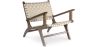 Poltrona de Salão com Apoios de Braço - Poltrona Design Boho Bali - Madeira e Linho - Recia image 7