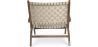 Poltrona de Salão com Apoios de Braço - Poltrona Design Boho Bali - Madeira e Linho - Recia image 7