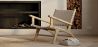 Poltrona de Salão com Apoios de Braço - Poltrona Design Boho Bali - Madeira e Linho - Recia image 7