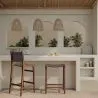 Banquinho de madeira - Design Boho Bali - Couro - Recia image 7