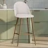 Banco estofado em tecido Bouclé - Design Escandinavo - Evelyne image 7