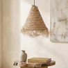 Lâmpada de teto de esparto - Luminária pendente de stile Boho Bali - Pitse image 7