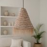 Lâmpada de teto de esparto - Luminária pendente de stile Boho Bali - Pitse image 7