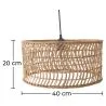 Luminária de teto em rattan - Luminária pendente de stile Boho Bali - Beri image 7