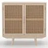 Aparador de Madeira Natural - Design Boho Bali - 2 portas - Treys image 7