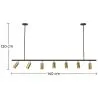 Candeeiro de Teto Rail - 7 Focos Dourados Ajustáveis - 140CM image 7