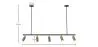 Candeeiro de Teto Rail - 5 Focos Dourados Ajustáveis - 110CM image 7