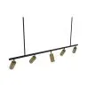 Candeeiro de Teto Rail - 5 Focos Dourados Ajustáveis - 110CM image 7