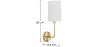 Candeeiro Aplique de Parede - Dourado com Abajur de Tecido - Miu image 7