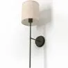 Candeeiro Aplique de Parede - Preto com Abajur de Tecido - Dena image 7