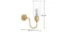 Candeeiro Candelabro - Aplique de Parede Dourado - Driss image 7