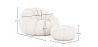 Poltrona com Otomano Estofado - Bouclé Branco - Rubi image 7