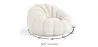 Poltrona com Otomano Estofado - Bouclé Branco - Rubi image 7
