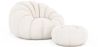 Poltrona com Otomano Estofado - Bouclé Branco - Rubi image 7