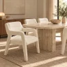 Cadeira de Jantar Estofada - Bouclé Branco - Colette image 7