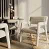 Cadeira de Jantar Estofada - Bouclé Branco - Colette image 7