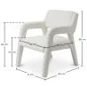 Cadeira de Jantar Estofada - Bouclé Branco - Colette image 7