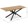 Pack Mesa de Jantar em Madeira Design Industrial (220cm) & 8 Cadeiras de Jantar em Rattan - Bruna image 7