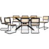 Pack Mesa de Jantar em Madeira Design Industrial (220cm) & 8 Cadeiras de Jantar em Rattan - Bastral image 7