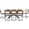 Pack Mesa de Jantar em Madeira Design Industrial (220cm) & 8 Cadeiras de Jantar em Rattan - Bastral image 7
