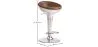 Banco redondo em metal - Estilo Aviador - 70cm - Aviator image 7